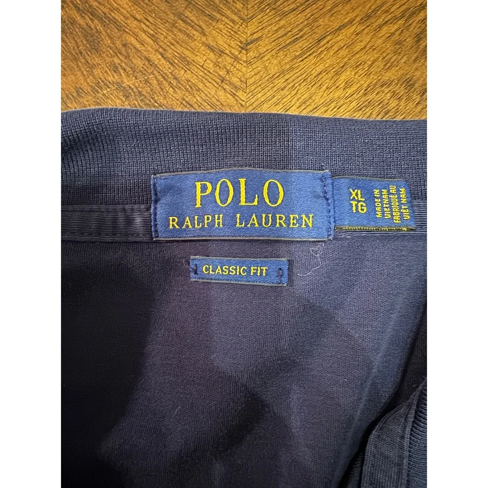 Polo Ralph Lauren Navy‎ Blue Classic Fit Polo Shirt Mens XL |W1